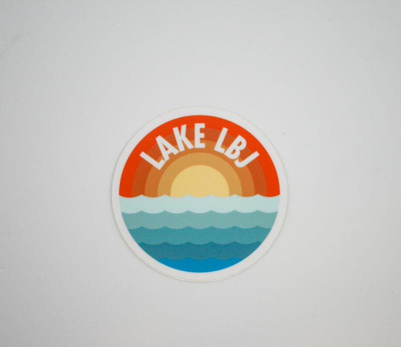 NW Stickers-Circle Sunset Lake LBJ